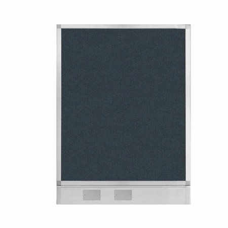 VERSARE Hush Panel Configurable Cubicle Partition 3' x 4' Blue Spruce Fabric W/ Cable Channel 1812525